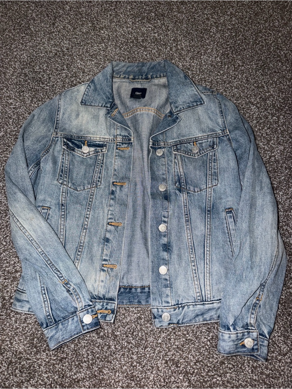 GAP Washed Blue Denim Trucker Jacket